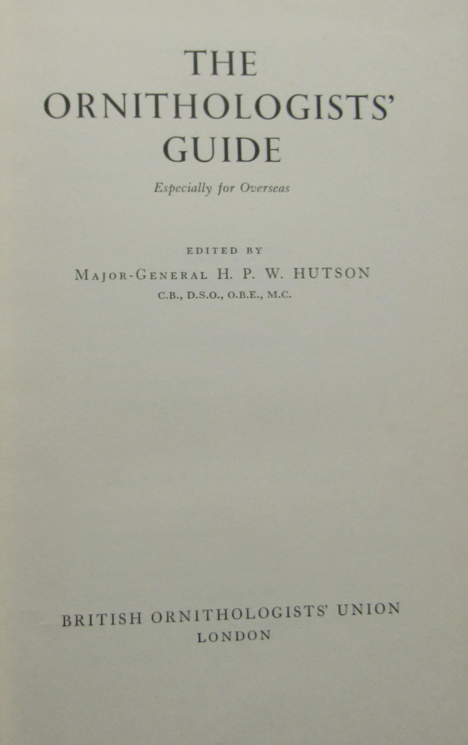 The Ornithologists' Guide (1 of 4)