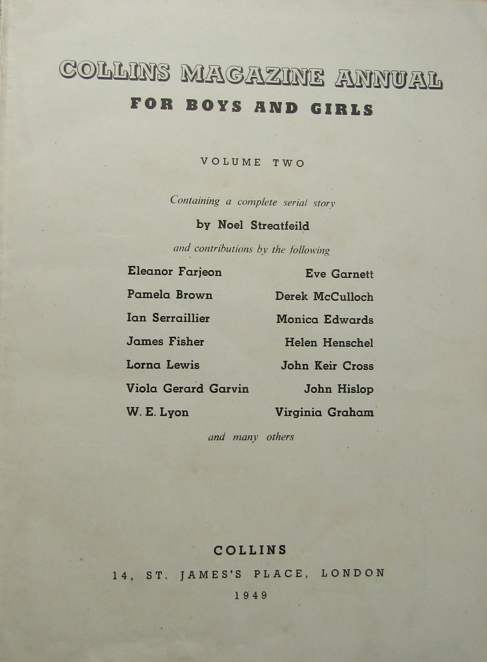 Collins Magazine Annual for Boys and Girls (1 of 4)