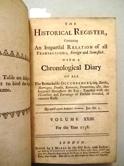 1738 The Historical Register Trade Ecenomics (1 of 5)