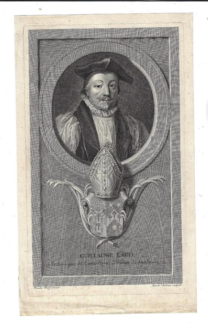 1720 Engraving of Archbishop of Canterbury Laud (1 of 1)