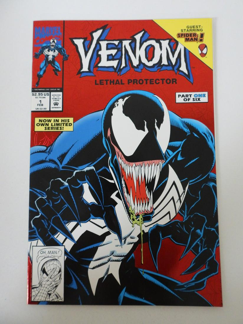 Venom Lethal Protector #1: No Reserve! Venom Lethal Protector #1 VF- Shipping: Domestic: Flat-rate of $9.99 for 1 to 8 items; Flat-rate of $19.99 for 9 items or more to anywhere within the contiguous U.S. International: Foreign