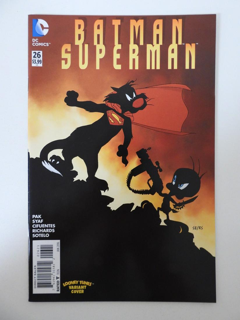 Batman Superman #26: No Reserve! Batman Superman #26 FN/VF Shipping: Domestic: Flat-rate of $9.99 for 1 to 8 items; Flat-rate of $19.99 for 9 items or more to anywhere within the contiguous U.S. International: Foreign shi