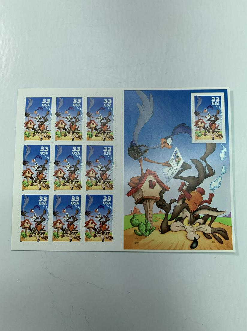 Scott No.3391 MNH Stamp Mint Sheet: No Reserve! 33 Cent Road Runner & Wile E Coyote Mint Sheet Shipping: Domestic: Flat-rate of $7.00 to anywhere within the contiguous U.S. International: Foreign shipping rates are determined by destina