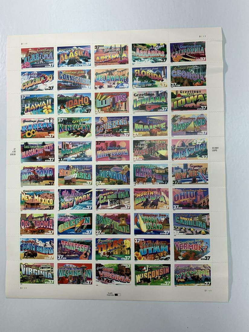 Scott No.3696-3745  MNH Stamp Mint Sheet (1 of 2)