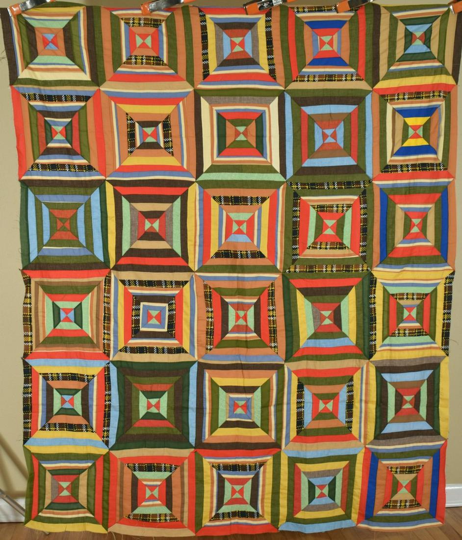 Graphic Hourglass Quilt Top (1 of 7)