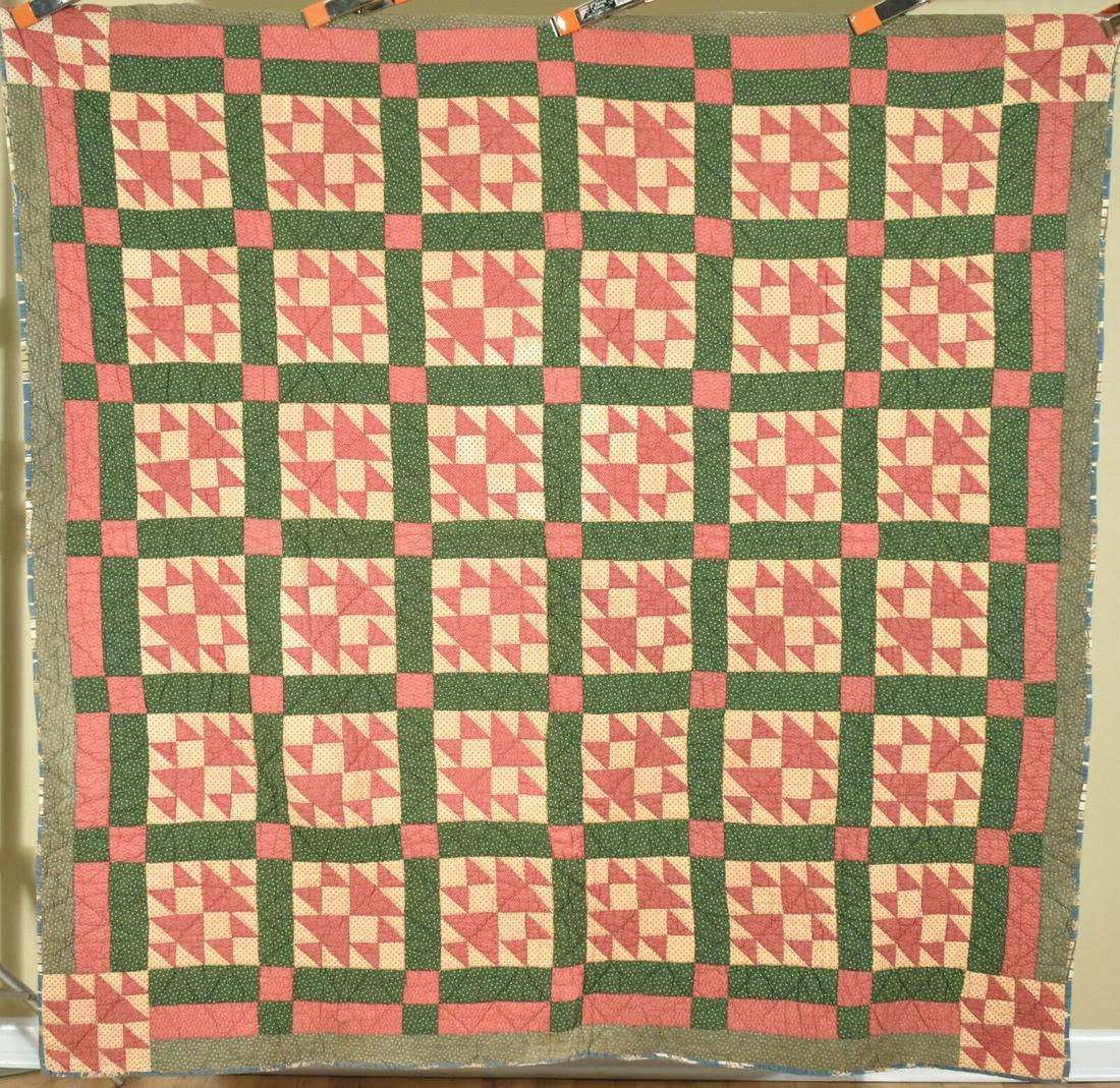 1880's Pennsylvania "Fox & Geese" Quilt (1 of 9)