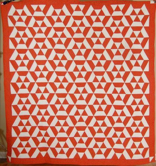 40's Red & White Spider Web Quilt (1 of 6)