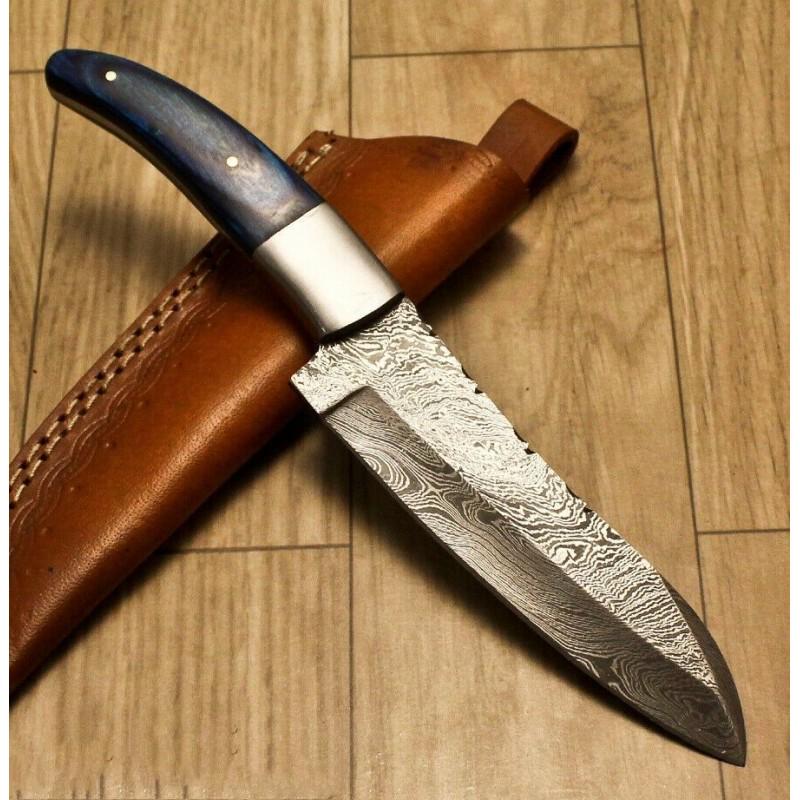 Handmade bowie damascus steel knife wood combat: Knife "Kevin" Damascus knives are very durable, look great and keep sharpness perfectly. Damascus steel has high quality contents to give it an excellent edge and sharp cutting ability. The blade reta