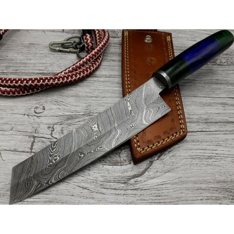 Kitchen chef damascus steel knife hunting wood: Knife "Reagan" Damascus knives are very durable, look great and keep sharpness perfectly. Damascus steel has high quality contents to give it an excellent edge and sharp cutting ability. The blade ret