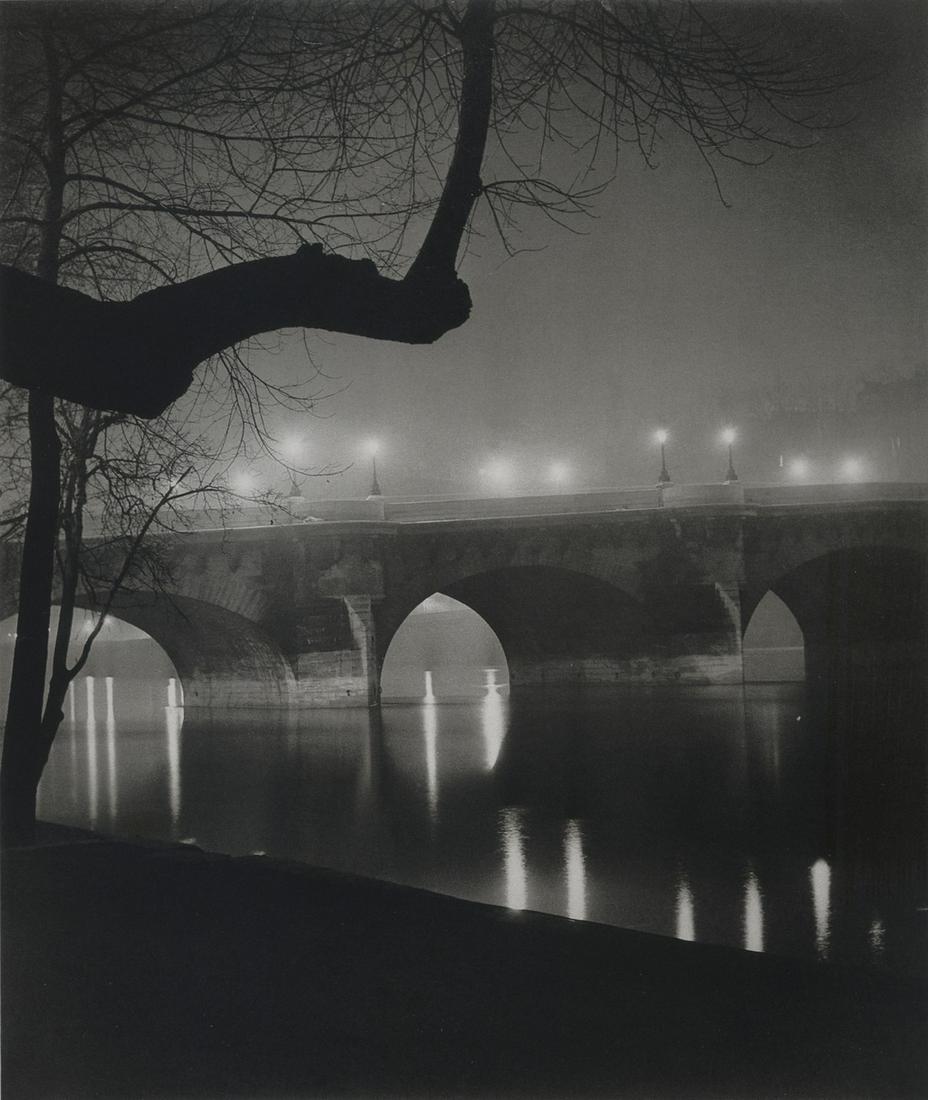 BRASSAI - Le Pont-Neuf, Paris, 1936: Artist: Brassai Title: Le Pont-Neuf, Paris, 1936 Medium: Photo Litho, 2008, China Dimensions: 7.1x8.4" Description: Heat Wax Mounted on 8.5x11" Conservation Board Artist Bio: Brassai was a Hungarian-F