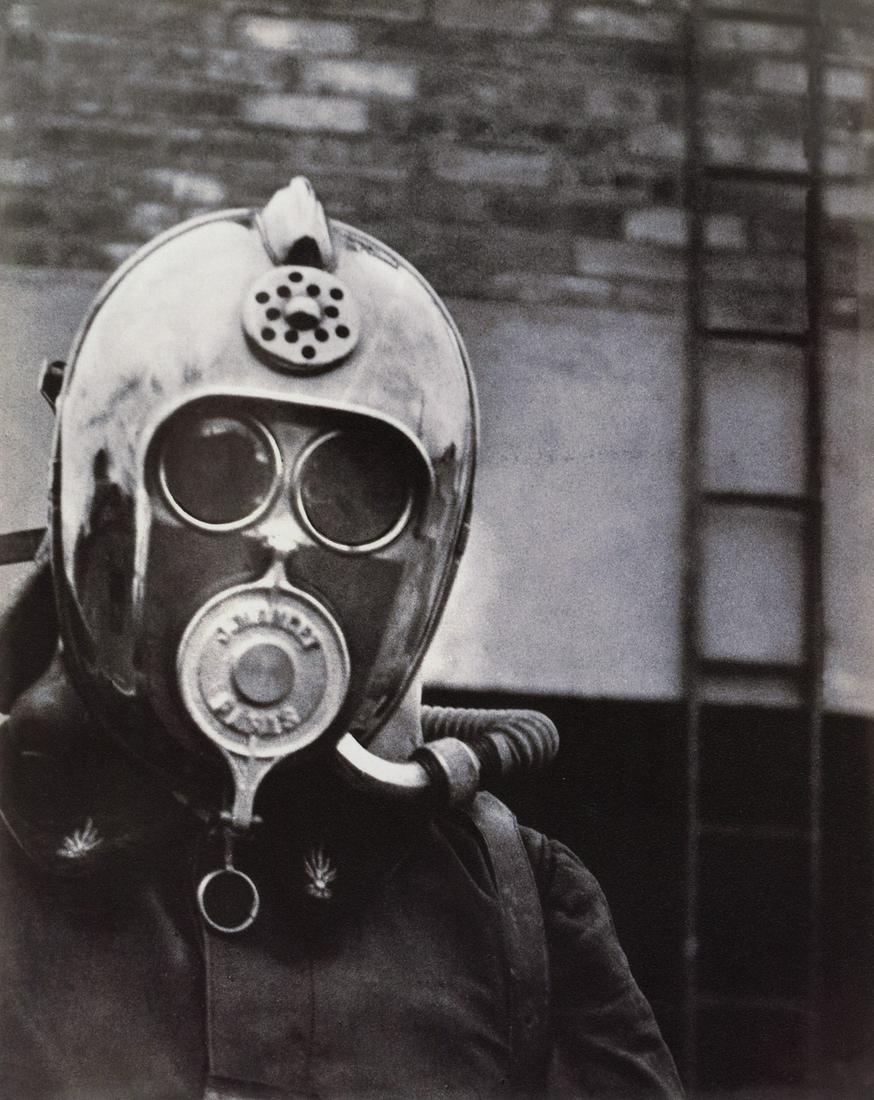 JOSEF BREITENBACH - Pompier, Paris, 1935: Artist: Josef Breitenbach Title: Pompier, Paris, 1935 Medium: Photo Litho, 2008, China Dimensions: 8.75x10.95" Description: Heat Wax Mounted on 12x16" Conservation Board Artist Bio: Josef Breitenbach