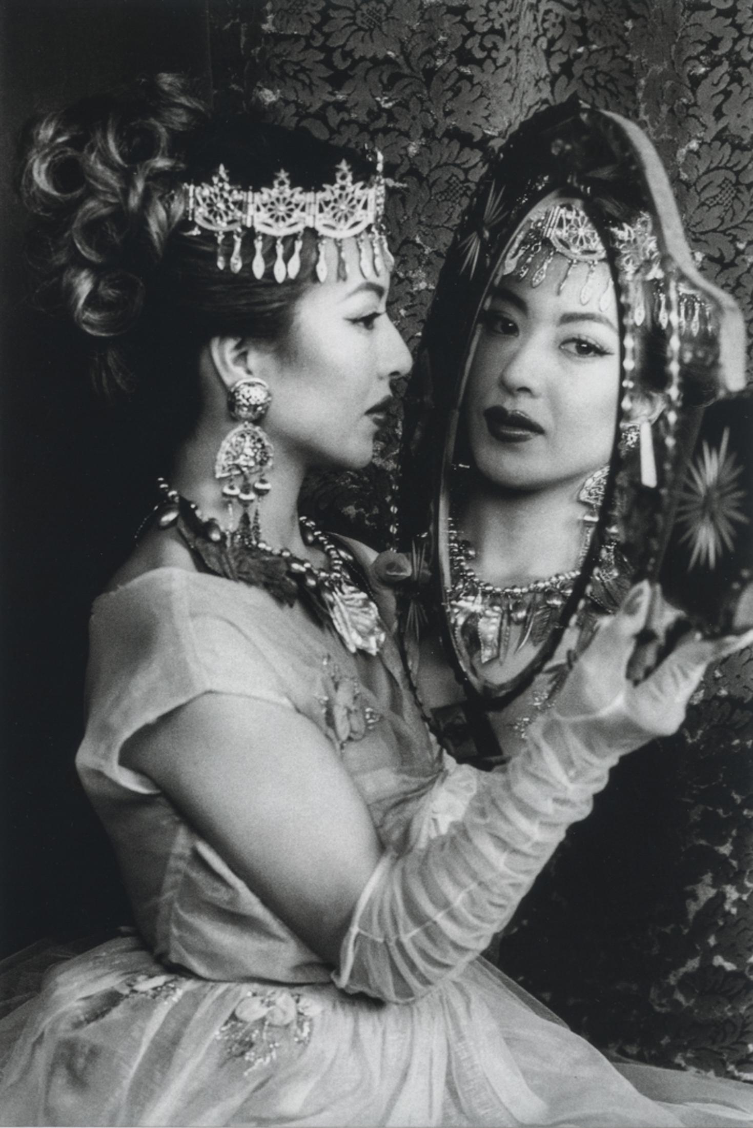 IRINA IONESCO - Reflection: Artist: Irina Ionesco Title: Reflection Medium: Photo Litho, 1996, Germany Dimensions: 6.9x10.4" Description: Heat Wax Mounted on 12x16" Conservation Board Artist Bio: Reserve: $40.00 Shipping:<