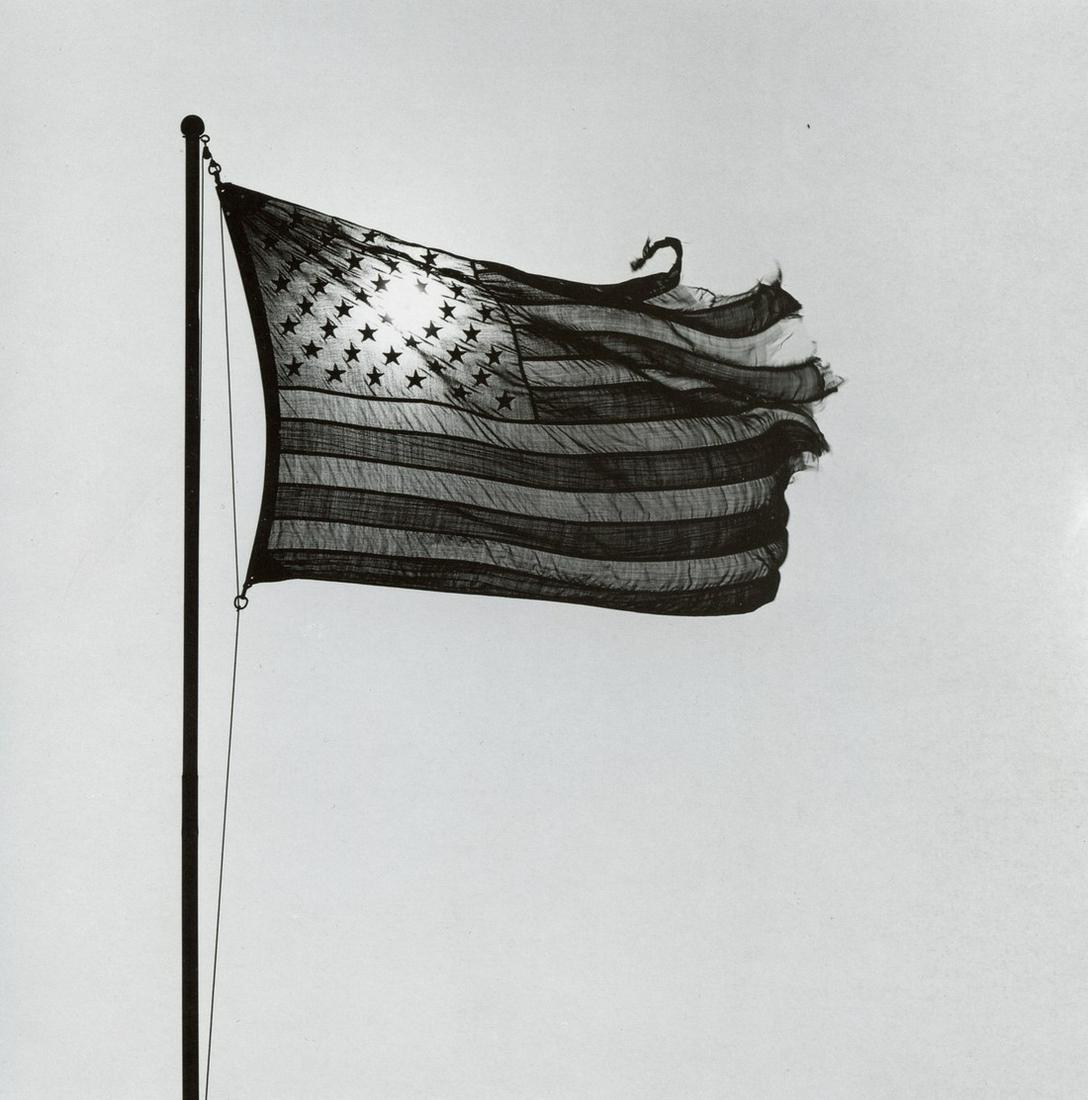 ROBERT MAPPLETHORPE - American Flag, 1979: Artist: Robert Mapplethorpe Title: American Flag, 1979 Medium: Photo Litho, 1992, Italy Dimensions: 7.35x7.45" Description: Heat Wax Mounted on 11x14" Conservation Board Artist Bio: Robert Mapplethorp
