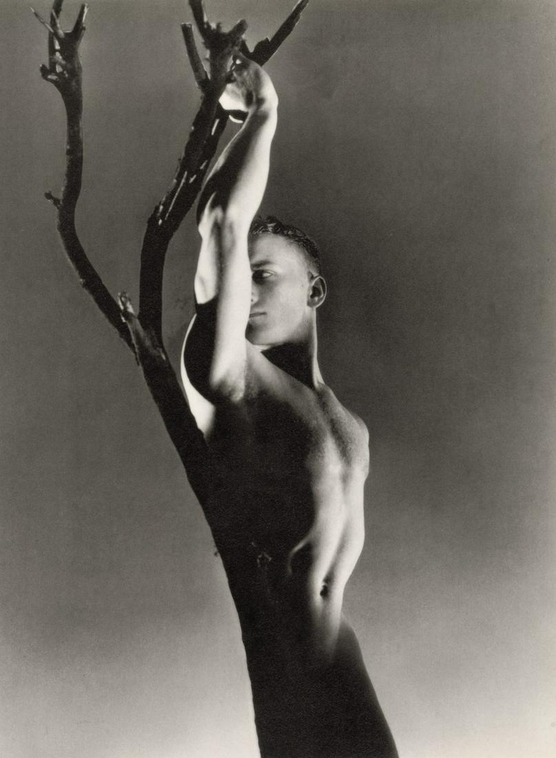 GEORGE PLATT-LYNES - Nude Male: Artist: George Platt-Lynes Title: Nude Male Medium: Photo Litho, 2000, Italy Dimensions: 9.45x12.85" Description: Heat Wax Mounted on 12x16" Conservation Board Artist Bio: George Platt Lynes was an Am