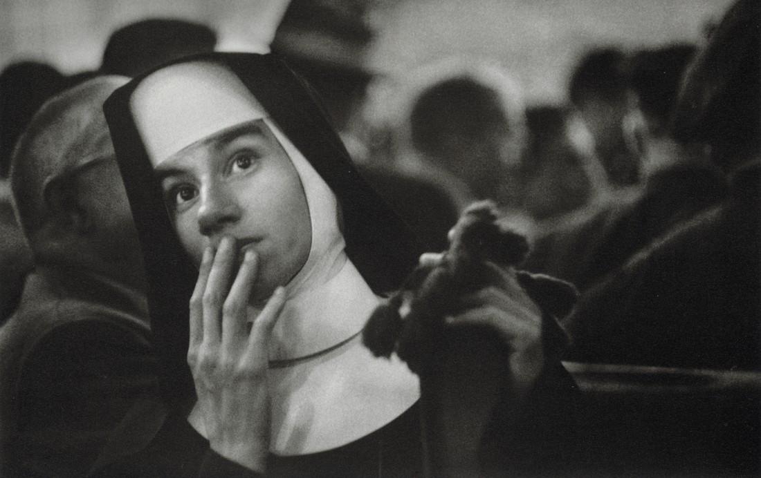 W. EUGENE SMITH - Waiting for Survivors, 1956: Artist: W. Eugene Smith Title: Waiting for Survivors of the Andrea Doria Sinking, 1956 Medium: Photo Litho, 1995, USA Dimensions: 7.45x4.7" Description: Heat Wax Mounted on 8.5x11" Conservation Board