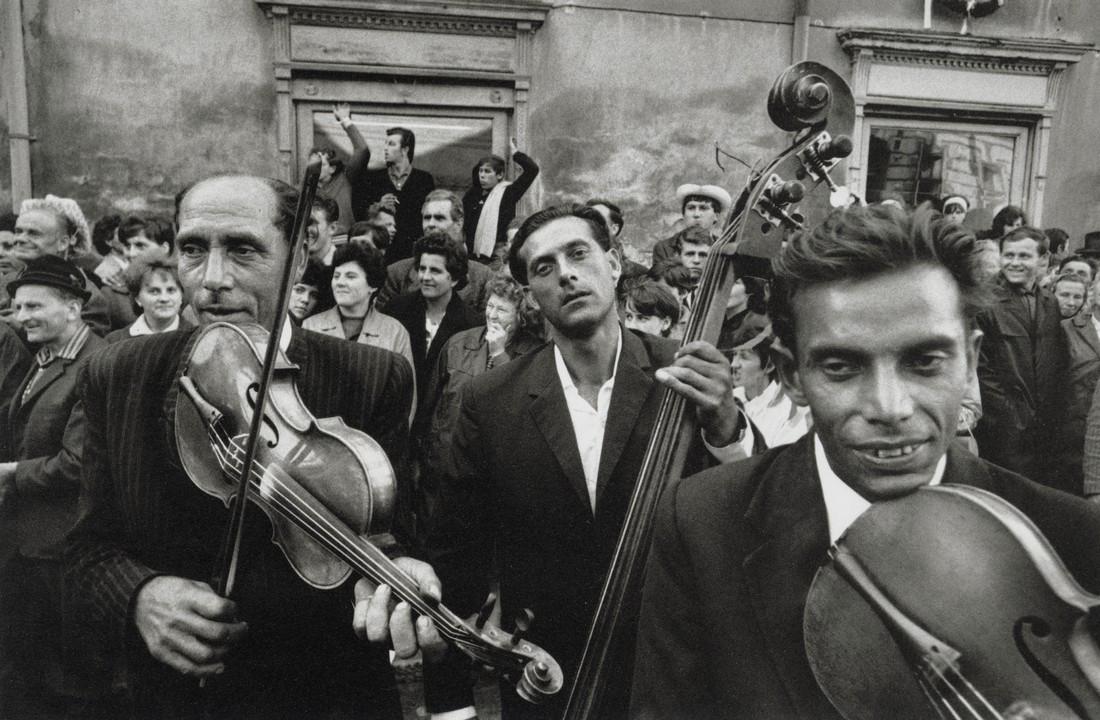 JOSEF KOUDELKA - Gypsies, Czechoslovakia, 1965: Artist: Josef Koudelka Title: Gypsies, Straznice (East Slovakia), Czechoslovakia, 1965 Medium: Photo Litho, 1989, Great Britain Dimensions: 7.5x4.9" Description: Heat Wax Mounted on 8.5x11" Conservati