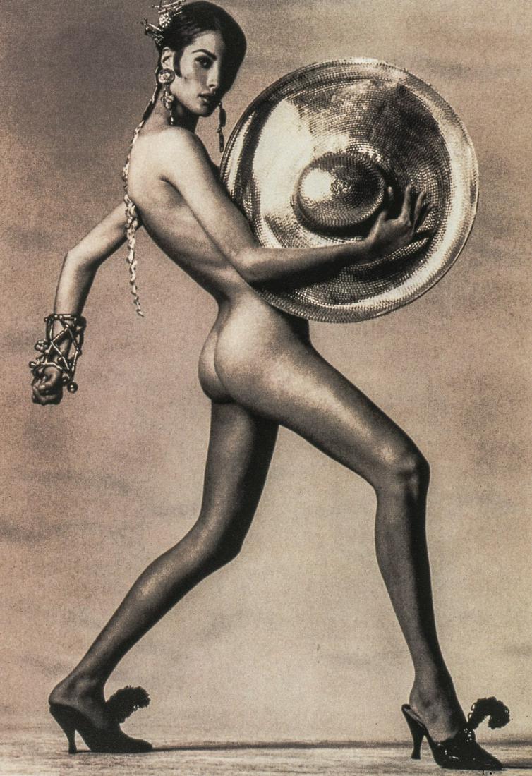 STEVEN MEISEL - Long Legged Nude: Artist: Steven Meisel Title: Long Legged Nude Medium: Photo Litho, 1992, Japan Dimensions: 6.45x9.25" Description: Heat Wax Mounted on 11x14" Conservation Board Artsit Bio: Steven Meisel is an America