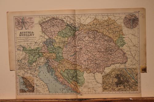 1892 Map of Austria and Hungary (1 of 3)