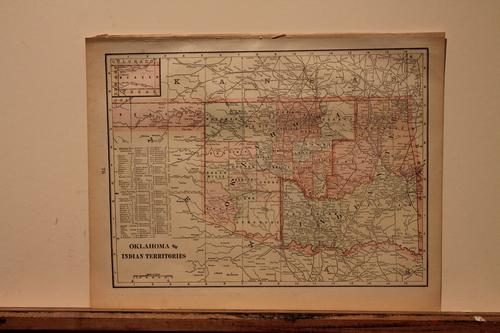 1892 Map of Oklahoma and the Indian Territories (1 of 3)