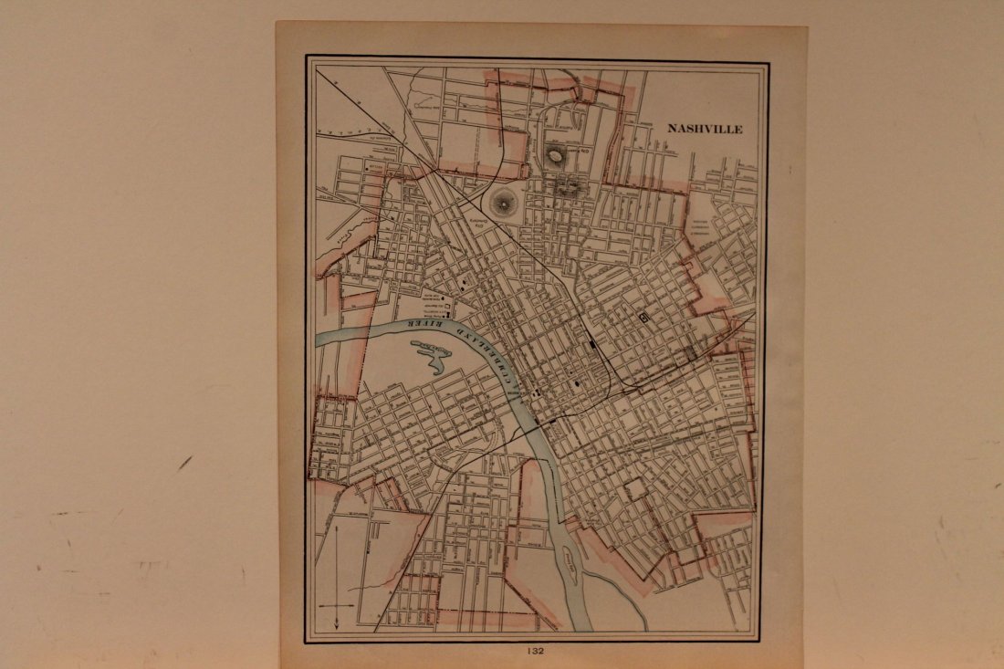 1899 Map of Nashville: Title: 1899 Map of Nashville Author: Watson Medium: Ink on Paper Dimensions: 11.5"X14.5" Description: Map of the city of Nashville dated 1899. Printed and published by Watson in Chicago. Part of his W