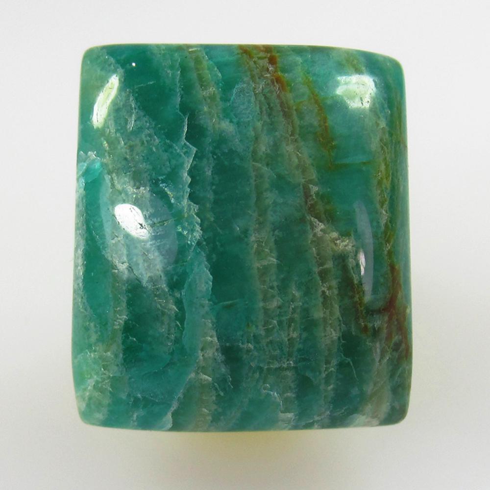 34.48 Cts Natural Amazonite: No Reserve! Title: 34.48 Cts Natural Amazonite Gemestone: Amazonite Carat Weight: 34.48 Size/Dimensions: 23.00 x 20.00 x 7.10 mm Additional Information: Shape - Cushion Cabochon // Pieces - 1 // Origi