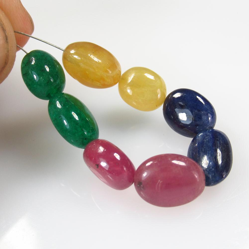 42.22 Ct Natural 8 Emerald, Ruby, Sapphire Beads (1 of 2)