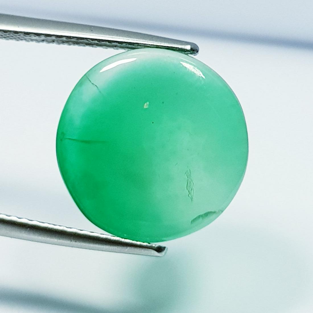 8.13 Ct Natural Green Agate Round Cut (1 of 4)