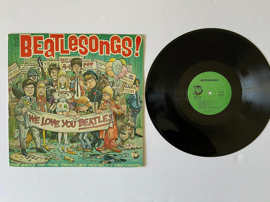BEATLESONGS! THE BEST OF THE BEATLES NOVELTY RECORDS: BEATLESONGS! THE BEST OF THE BEATLES NOVELTY RECORDS. RHINO RECORDS. 1982. RNLP 803. Various – Beatlesongs Label: Rhino Records (2) – RNLP 803 Format: Vinyl, LP, Compilation Country: US Released: 