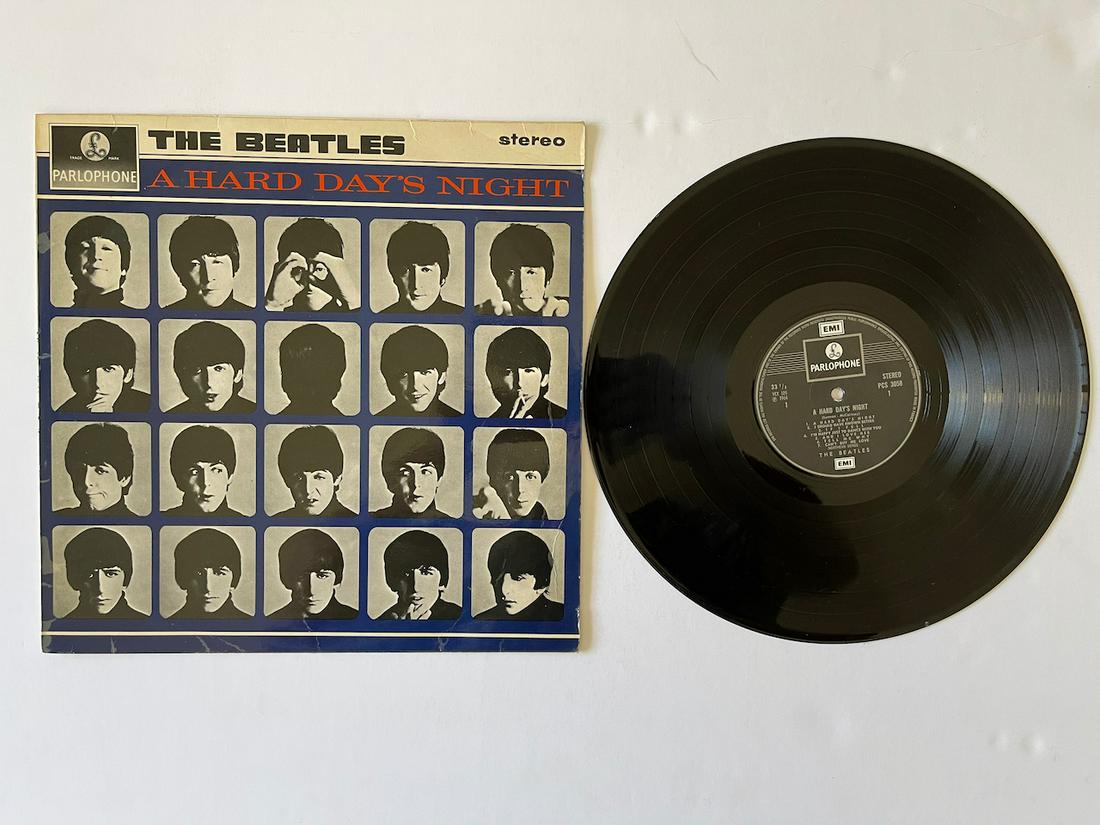 THE BEATLES A HARD DAY’S NIGHT: THE BEATLES A HARD DAY’S NIGHT. PARLOPHONE. STEREO. PCS 3058. The Beatles – A Hard Day's Night Label: Parlophone – PCS 3058 Format: Vinyl, LP, Album, Reissue, Stereo Country: UK Released: 1972. 