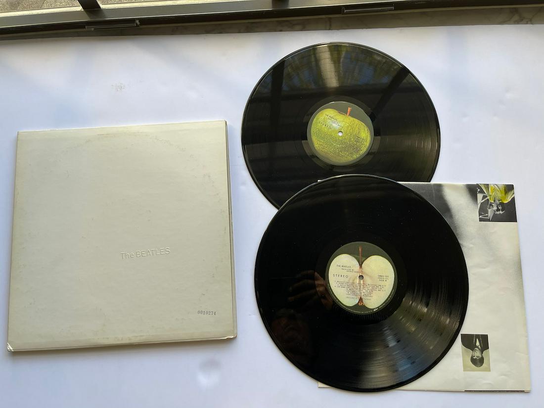THE BEATLES WHITE ALBUM with serial number: HE BEATLES WHITE ALBUM with serial number. #0010274. CONTAINS RARE POSTER WITH NAKED JOHN. MATRIX RUNOUT: SWBO-3-101-J40 INDICATES POSSIBLE 2ND PRESSING. The Beatles – The Beatles Label: Apple Recor