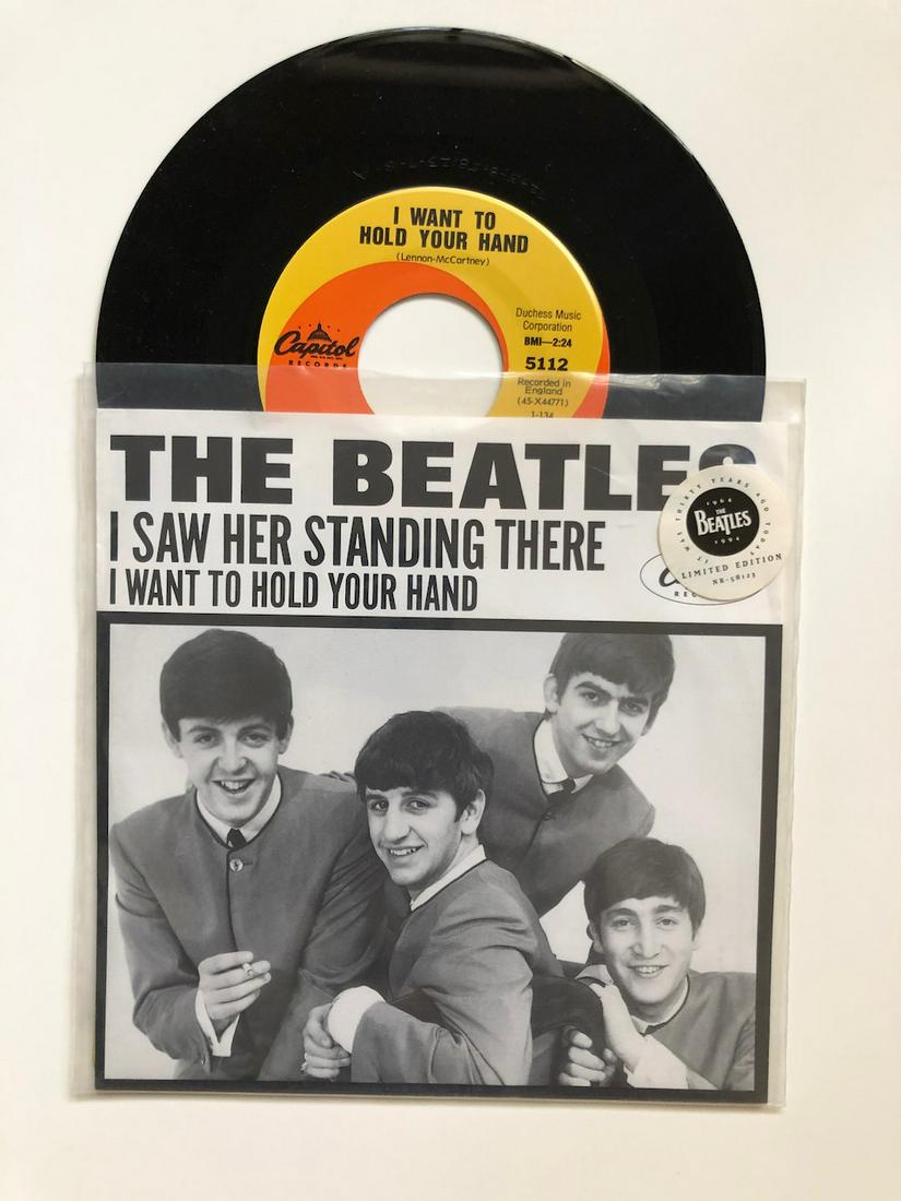 I Want To Hold Your Hand PICTURE SLEEVE: The Beatles – I Want To Hold Your Hand / I Saw Her Standing There 1994 re-release PICTURE SLEEVE Reserve: $8.00 Shipping: Domestic: Flat-rate of $6.00 to anywhere within the contiguous U.S. Internat