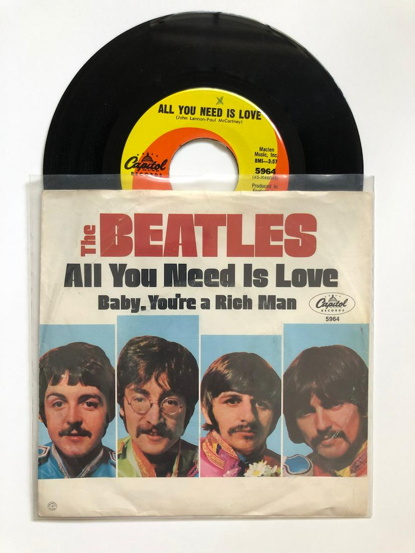 All You Need Is Love PICTURE SLEEVE: The Beatles – All You Need Is Love - 17 Jul 1967. Matrix / Runout (Side B, etched (variant 3)): 45-X46047-G16 PICTURE SLEEVE Reserve: $15.00 Shipping: Domestic: Flat-rate of $6.00 to anywhere within