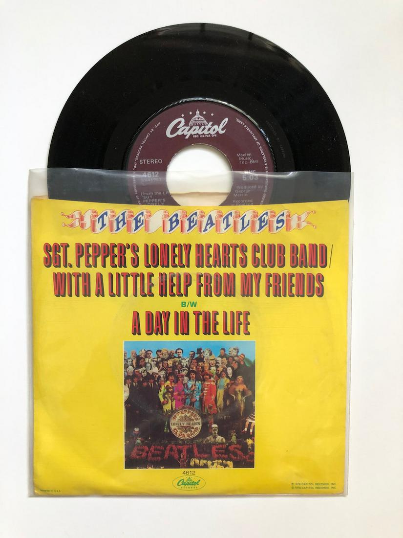 Sgt. Pepper’s PICTURE SLEEVE: The Beatles – Sgt. Pepper's Lonely Hearts Club Band / With A Little Help From My Friends PICTURE SLEEVE Reserve: $5.00 Shipping: Domestic: Flat-rate of $6.00 to anywhere within the contiguous U.S. I