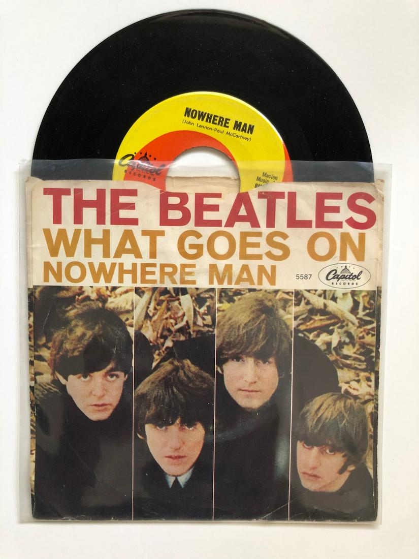 Nowhere Man PICTURE SLEEVE: The Beatles – Nowhere Man - writing on picture sleeve PICTURE SLEEVE Reserve: $4.00 Shipping: Domestic: Flat-rate of $6.00 to anywhere within the contiguous U.S. International: Foreign shipping rate