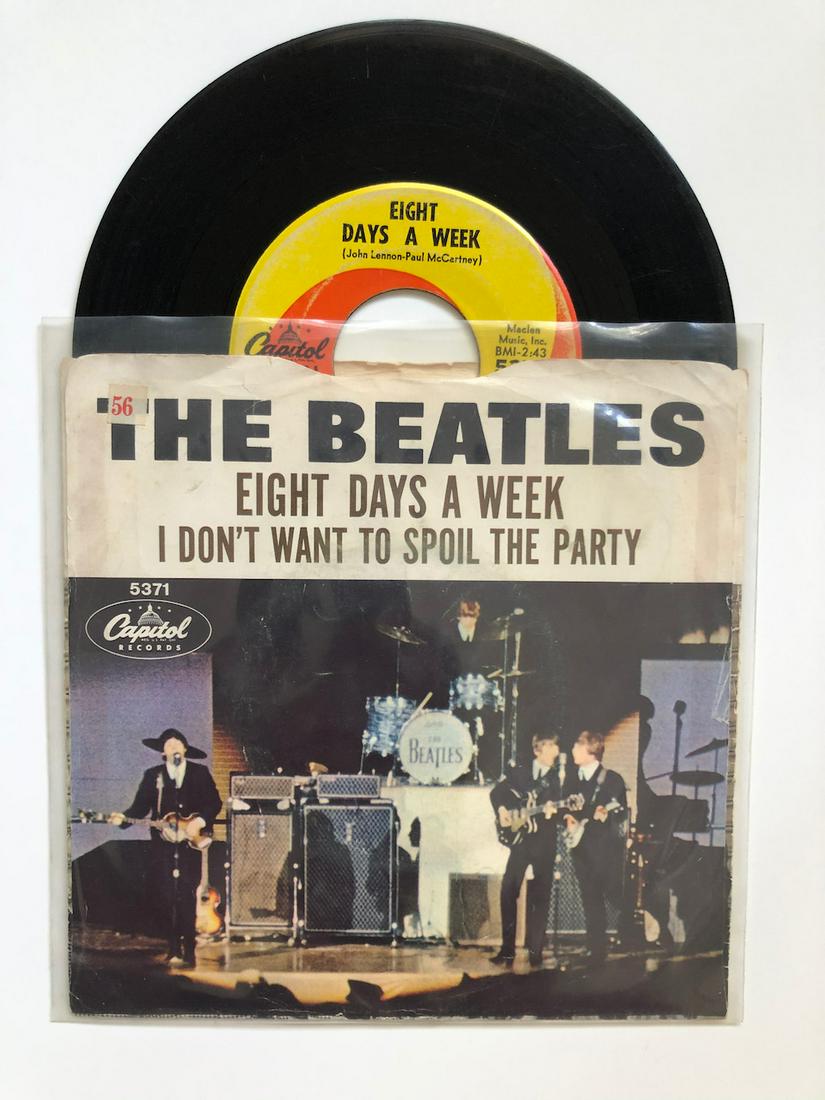 Eight Days A Week PICTURE SLEEVE: The Beatles – Eight Days A Week / I Don't Want To Spoil The Party PICTURE SLEEVE Reserve: $5.00 Shipping: Domestic: Flat-rate of $6.00 to anywhere within the contiguous U.S. International: Foreign s