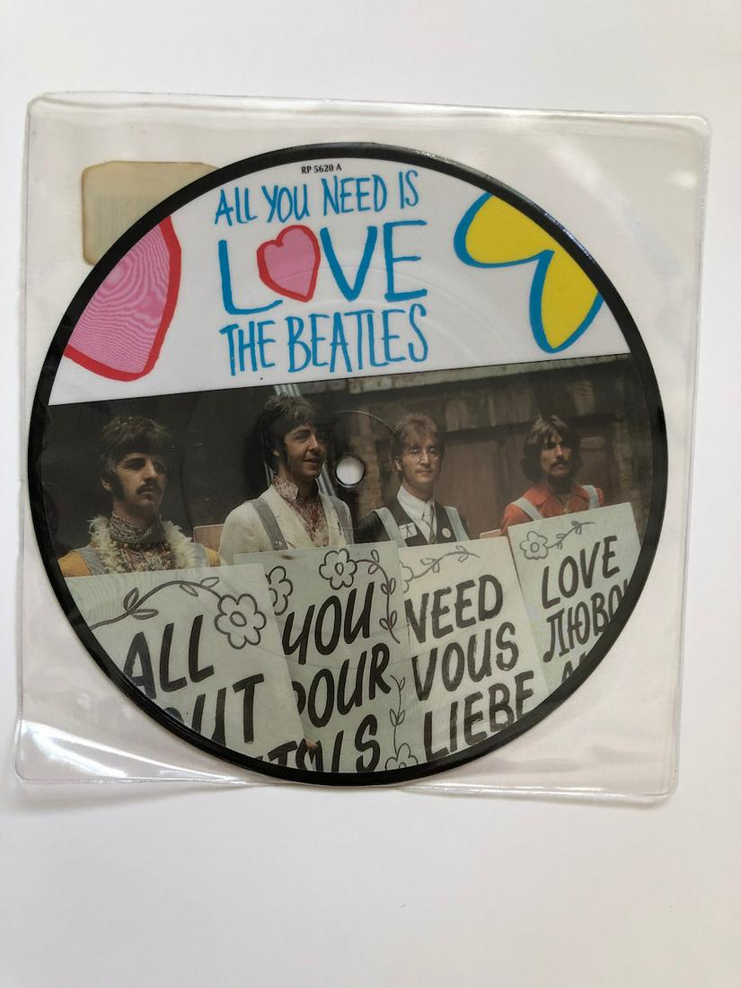 All You Need Is Love PICTURE DISC: The Beatles – All You Need Is Love PICTURE DISC Reserve: $15.00 Shipping: Domestic: Flat-rate of $6.00 to anywhere within the contiguous U.S. International: Foreign shipping rates are determined by 