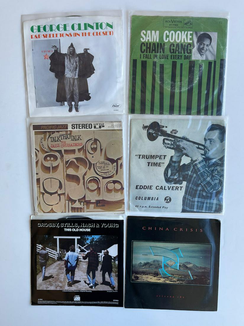 GEORGE CLINTON, JAZZ CRUSADERS AND MORE RECORDS: George Clinton – R&B Skeletons (In The Closet) Label: Capitol Records – B-5642 Format: Vinyl, 7", 45 RPM Country: US Released: 1986 - AND - Sam Cooke – Chain Gang Label: RCA – 47-7783 Format: 