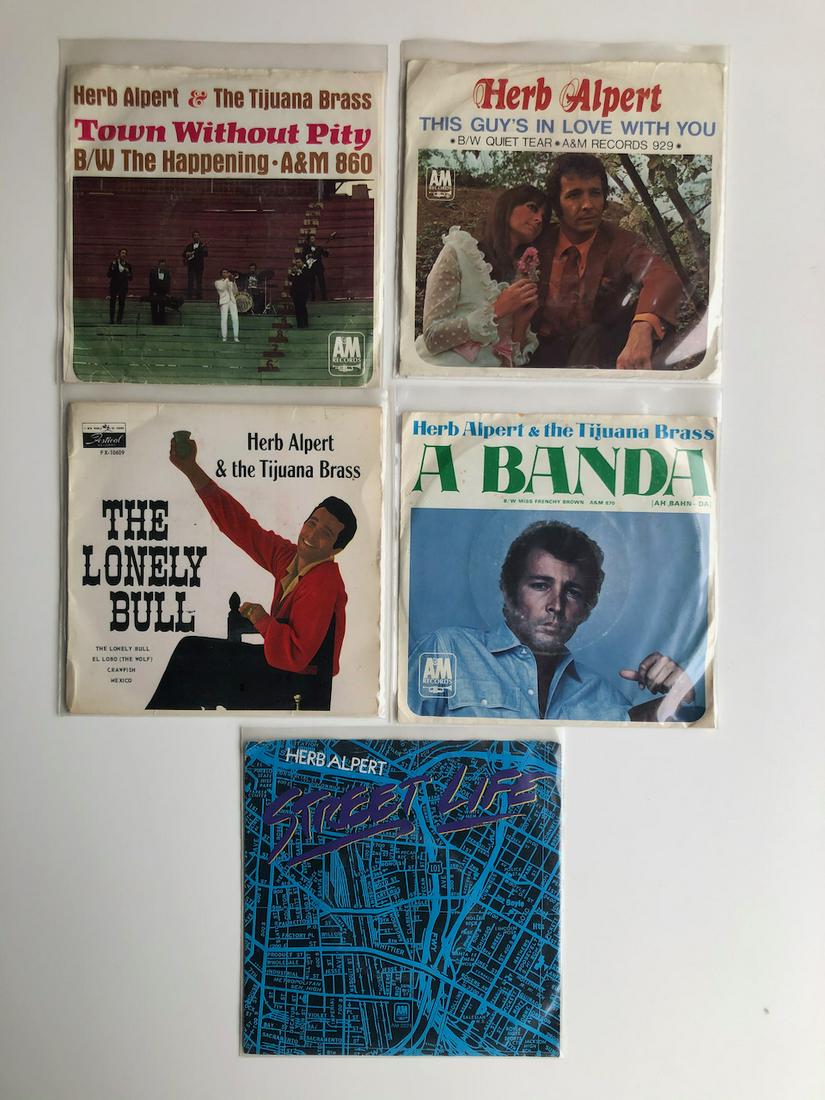 HERB ALPERT PICTURE SLEEVE COLLECTION: Herb Alpert & The Tijuana Brass – The Happening / Town Without Pity Label: A&M Records – 860 Format: Vinyl, 7", 45 RPM, Country: US Released: 1967 - AND - Herb Alpert – This Guy's In Love With Y