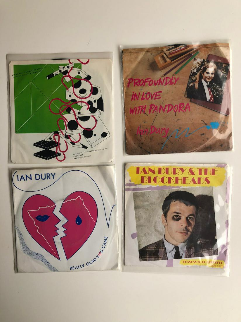 IAN DURY PICTURE SLEEVE 45s SET: IAN DURY PICTURE SLEEVE 45s SET INCLUDING: Ian Dury And The Blockheads – Hit Me With Your Rhythm Stick Label: Stiff-Epic – AE 7-1179, Stiff-Epic – AE7 1179 Format: Vinyl, 7", 45 RPM, Single, Pro