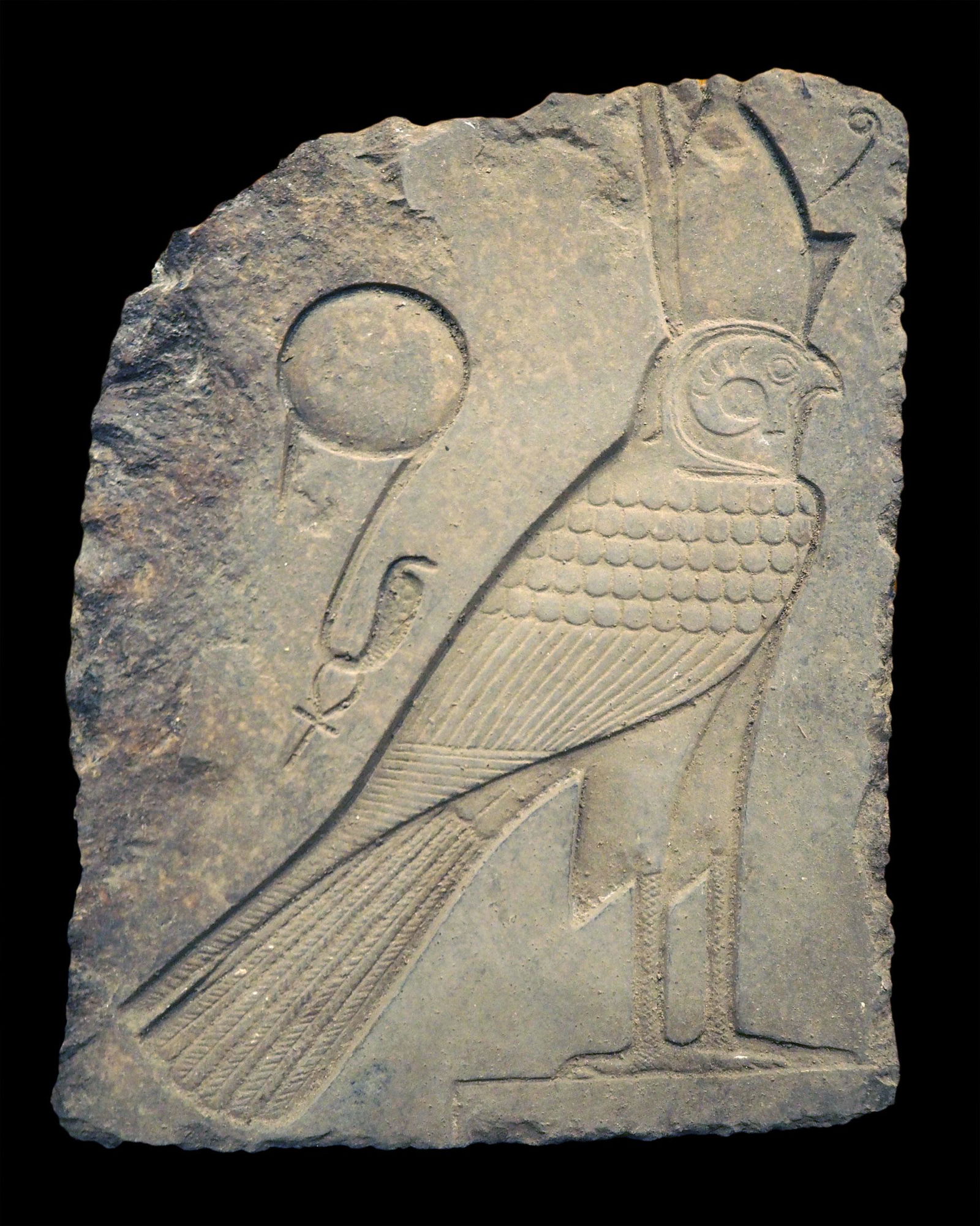 Egyptian granite relief depicting Horus (1 of 3)