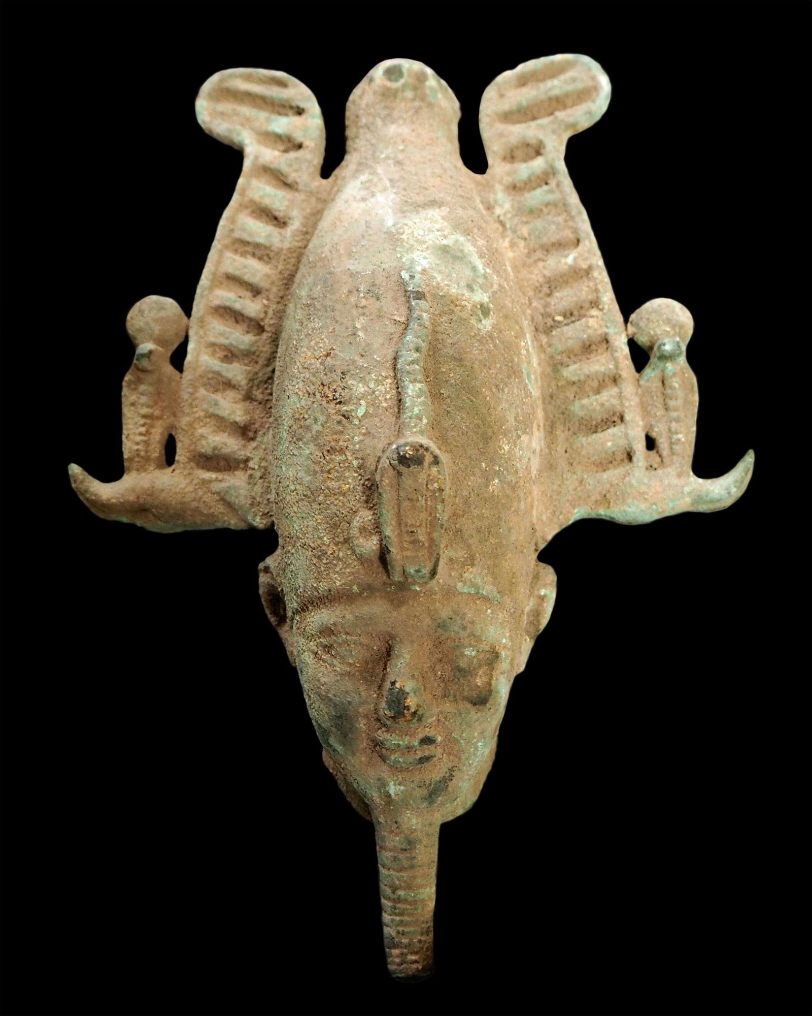 Bronze statuette of Osiris head (1 of 4)