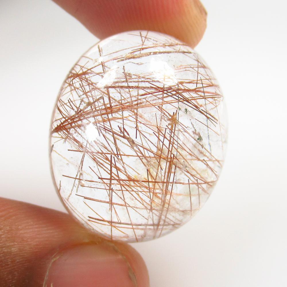 44.38 Ct Natural Rutile Quartz Oval Cab (1 of 2)
