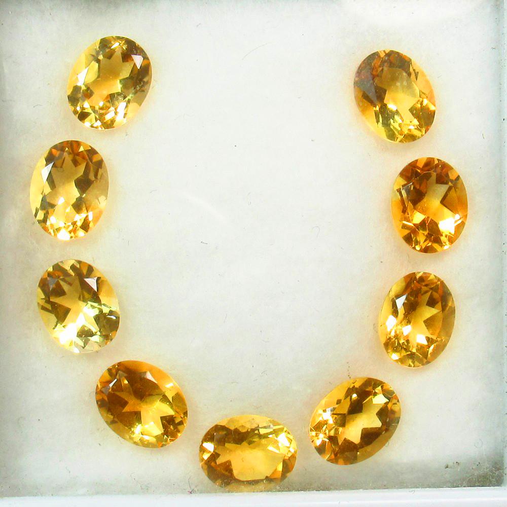 16.28 Ct Natural 9 Yellow Citrine Oval Necklace Set (1 of 3)
