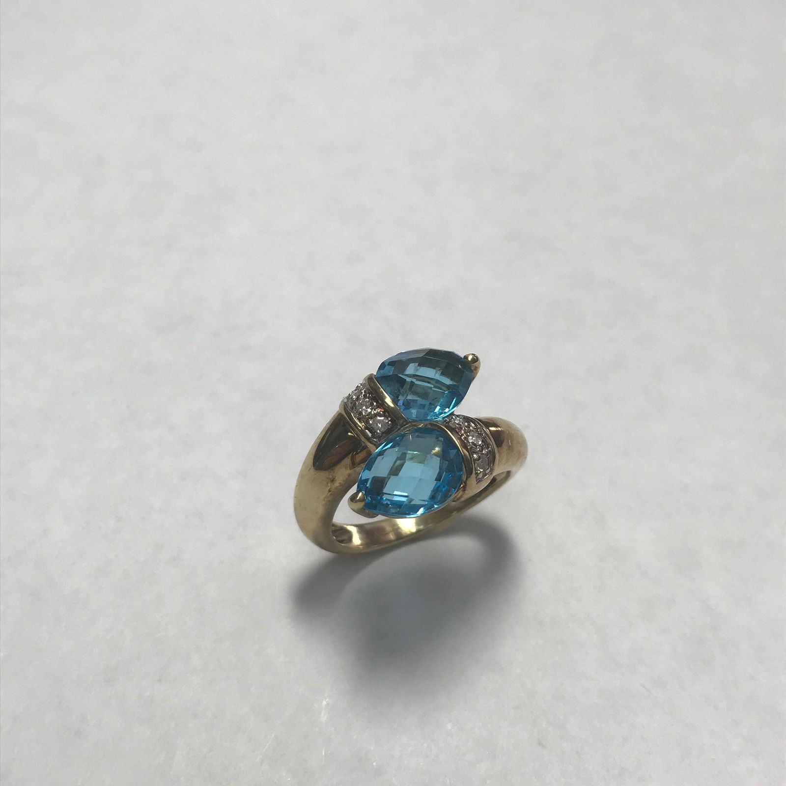 14 K Yellow Gold 4.00 Carat Trillion Cut Topaz and (1 of 6)
