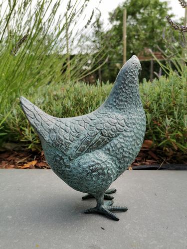 Beautiful bronze Chicken - Garden statue - Bronze (1 of 8)