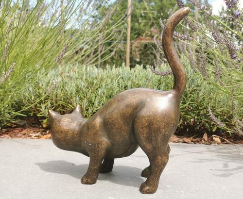 Bronze cat - Garden decoration - Animals for the garden (1 of 12)