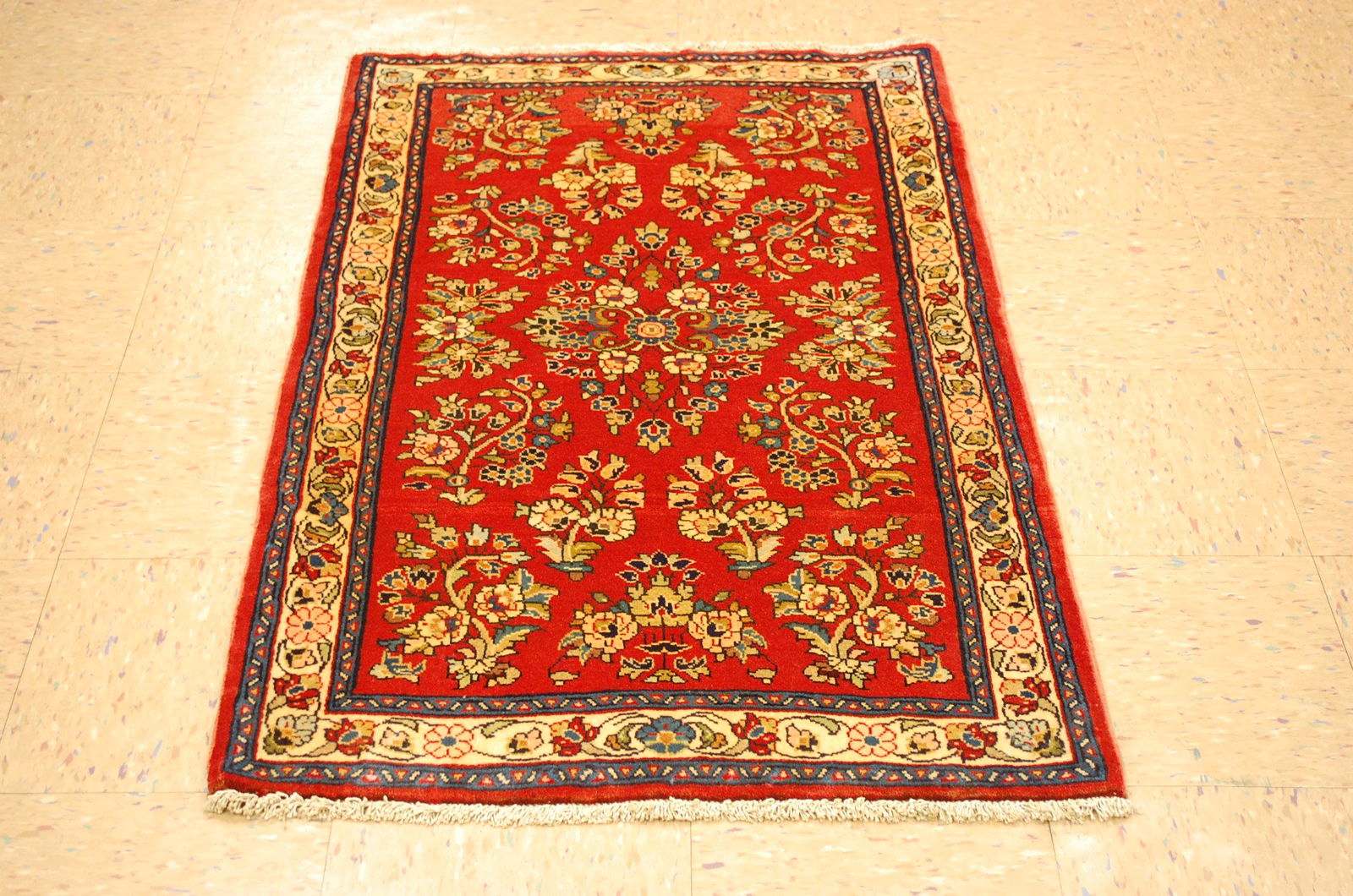 c1930s ANTIQUE GREAT SIZE SARUK RUG 2' 7" x 4'4" KORK (1 of 9)