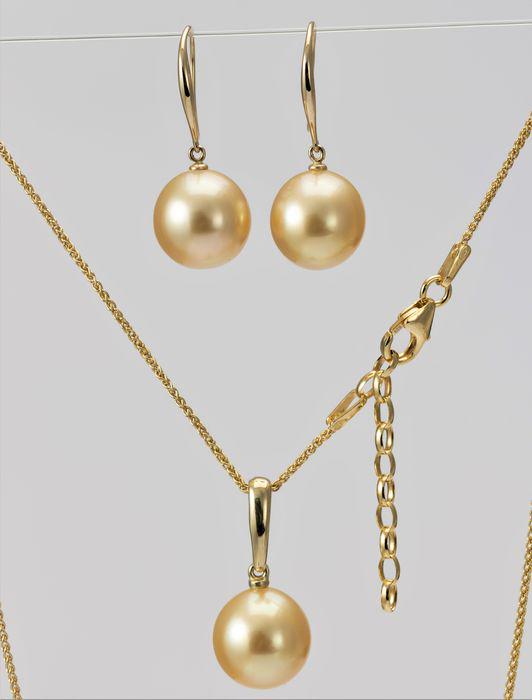 11x12mm Deep Golden South Sea Pearl Drop - 14 kt. (1 of 7)