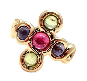 Authentic! Chanel 18k Yellow Gold Pink Green Tourmaline: Authentic! Chanel 18k Yellow Gold Pink Green Tourmaline Ring sz 4.5 Authentic! Chanel 18k Yellow Gold Pink Green Tourmaline Ring sz 4.5 Product Description About This Piece: Metal: 18k Yellow