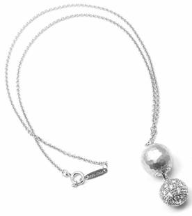 Rare! Authentic Tiffany & Co Paloma Picasso 18k White: Rare! Authentic Tiffany & Co Paloma Picasso 18k White Gold Diamond Necklace Rare! Authentic Tiffany & Co Paloma Picasso 18k White Gold Diamond Necklace Product Description About This Piece: Metal: